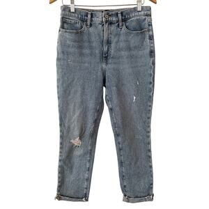 Banana Republic Casual Light Wash Distressed High Rise Slim Denim Jeans-29